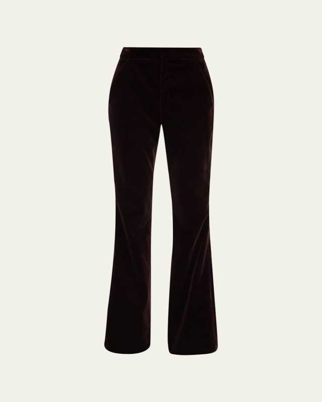 Sophie II Mid-Rise Straight Velvet Pants